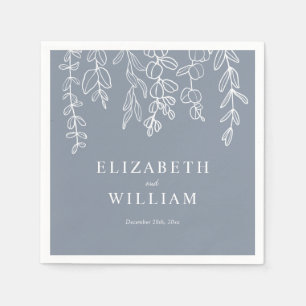 Guardanapo De Papel Dusty Blue Eucalyptus deixa casamento