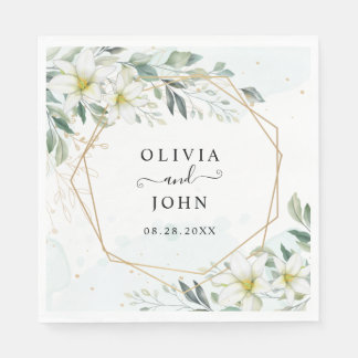 Guardanapo De Papel Dusty Blue Eucalyptus Greenery Casamento Suculento