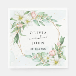 Guardanapo De Papel Dusty Blue Eucalyptus Greenery Casamento Suculento