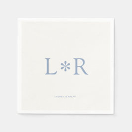 Guardanapo De Papel Dusty Blue & Ivory | Na moda Modern