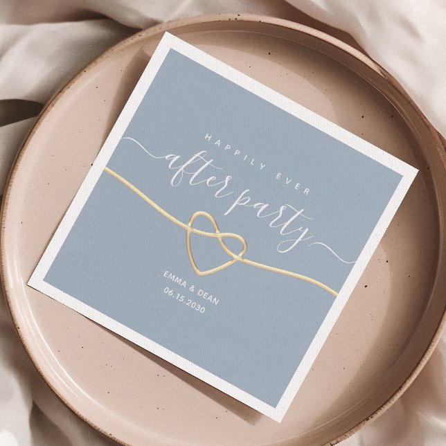 Guardanapo De Papel Dusty Blue Weding After Party Napkins (Criador carregado)