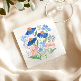 Guardanapo De Papel Dusty Cornflower Wildflower Meadow Baby Shower
