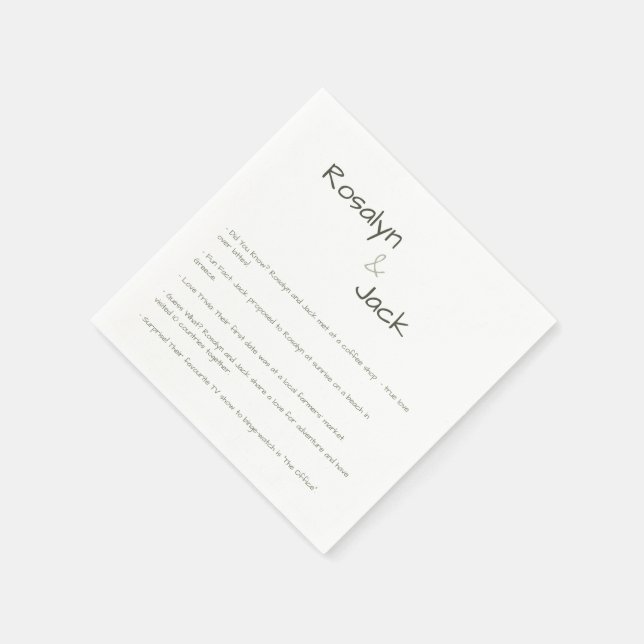 Guardanapo De Papel Dusty Green Casual Manuscrito Manuscrito Fatos Div (Canto)