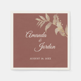 Guardanapo De Papel Dusty Rosa Autumn Boho Casamento Cocktail Napkin