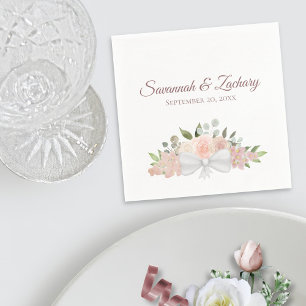 Guardanapo De Papel Dusty Rosa Pink Watercolor Boho Floral Casamento