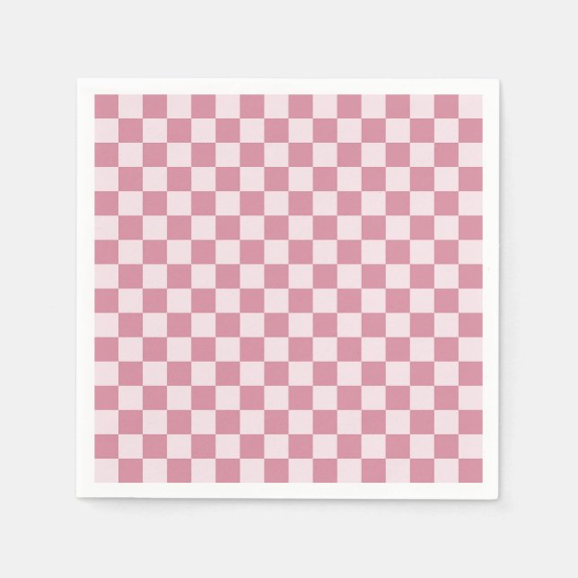 Guardanapo De Papel Dusty rose checkerboard pattern (Frente)