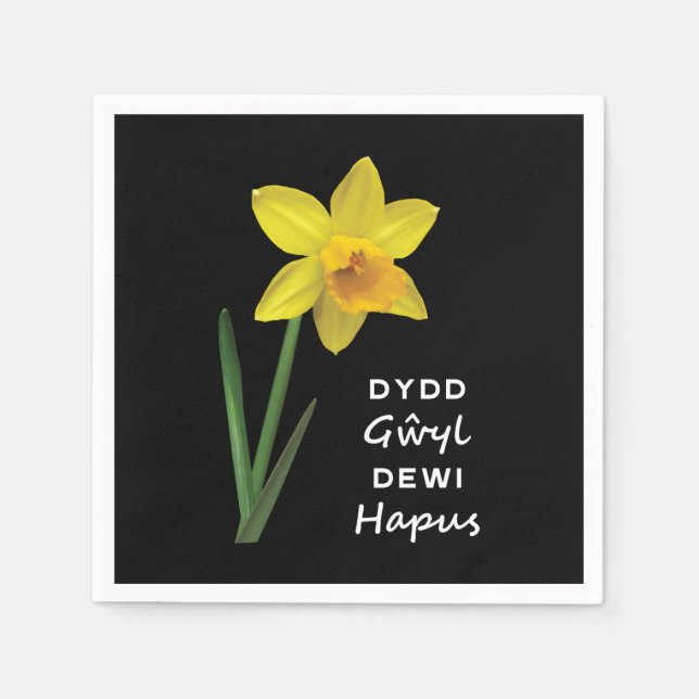 Guardanapo De Papel Dydd Gil Dewi Hapus Happy Day (Frente)
