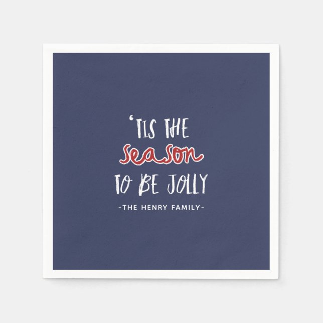 Guardanapo De Papel É a festa de Natal da época (Frente)