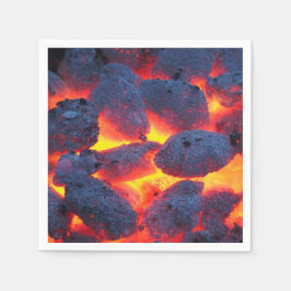 Guardanapo De Papel É CHURRASCO tempo quente cinza vermelha  vermelha