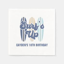 Guardanapo De Papel É Hora de Surfar Bolo de Aniversário na Praia
