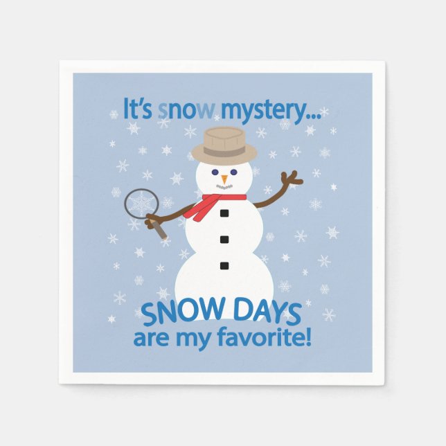 Guardanapo De Papel É o detetive misterioso Snowman. (Frente)