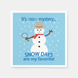 Guardanapo De Papel É o mistério da Detetive Snowman Blue