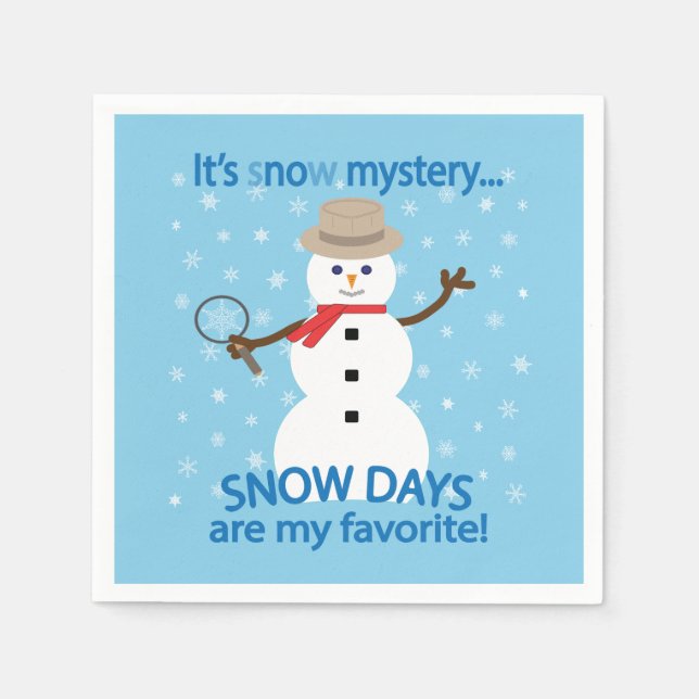 Guardanapo De Papel É o mistério da Detetive Snowman Blue (Frente)