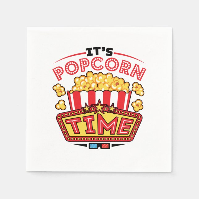Guardanapo De Papel É Popcorn Time Movie Lover (Frente)