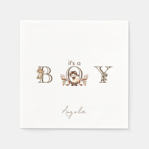 Guardanapo De Papel É um Chá de fraldas de animais da floresta