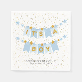 Guardanapo De Papel É um Chá de fraldas de Bandeiras Azuis