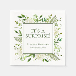 Guardanapo De Papel É um Chá de fraldas de Hipóteses Brancas Surpresa