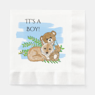 Guardanapo De Papel É um Chá de fraldas de Rapaz, Raposa e Urso de Ted