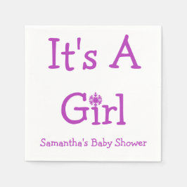 Guardanapo De Papel É Um Floco de Neve Rapariga