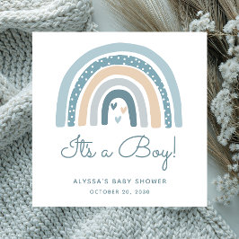 Guardanapo De Papel É um menino Chuvinha Boho Baby Shower
