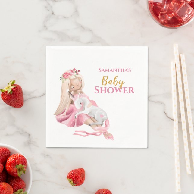 Guardanapo De Papel É uma Chá de fraldas Ballerina Bonita (Insitu)