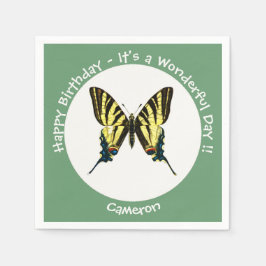 Guardanapo De Papel É uma Festa de aniversário de borboleta de Swallow