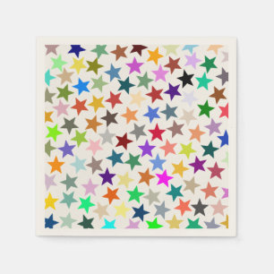 Guardanapo De Papel É uma festa do Arco-íris, padrão de estrelas multi