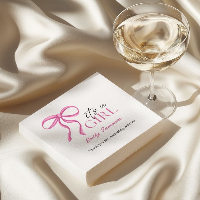 Guardanapo De Papel É uma Fita Rosa Menina (Criador carregado)