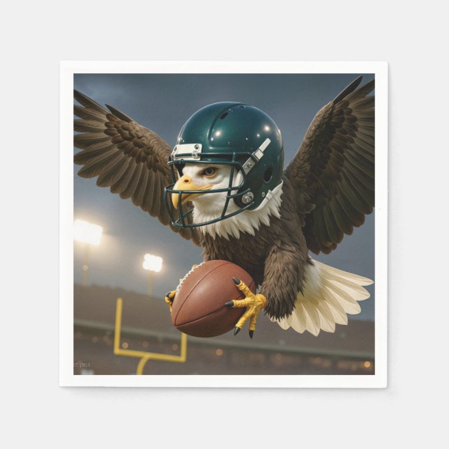 Guardanapo De Papel Eagle With a Football in a Sports Stadium (Frente)
