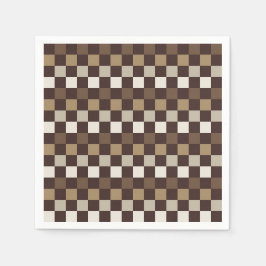 Guardanapo De Papel Earthy minerals checkerboard pattern
