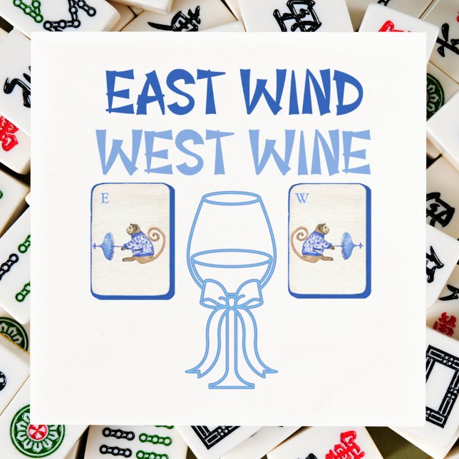 Guardanapo De Papel East Wind West Wine Mahjong Napkins Chinoiserie (Criador carregado)