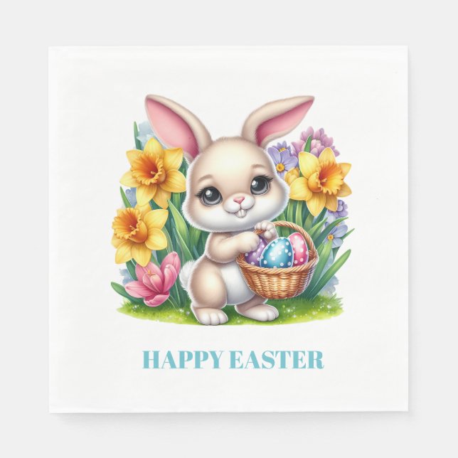 Guardanapo De Papel Easter Bunny Paper Napkins (Frente)