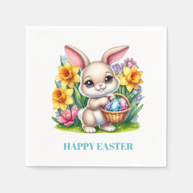 Guardanapo De Papel Easter Bunny Paper Napkins (Frente)