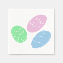 Guardanapo De Papel Easter Eggs Doodles 