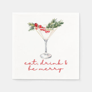 Guardanapo De Papel Eat, Drink, and Be Merry Christmas