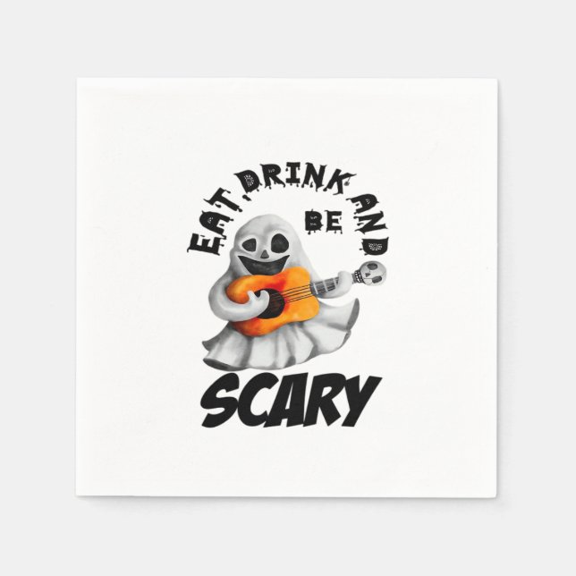 Guardanapo De Papel Eat Drink And Be Scared Minimal Clean (Frente)