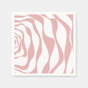 Guardanapo De Papel Ebb e Fluxo 4 - Rosa e Branco