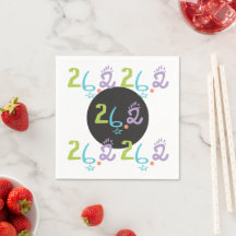 Eclectic 26.2 Marathon Themed Paper Napkins