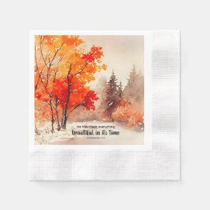 Guardanapo De Papel Eclesiastes 3:11 Bíblia Verso Cair Aquarela