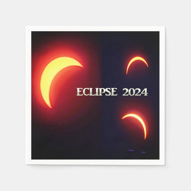 Guardanapo De Papel Eclipse 2024 (Frente)