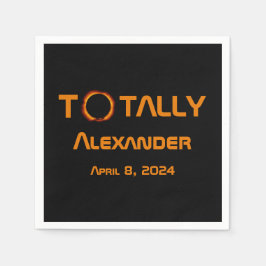 Guardanapo De Papel Eclipse Solar 2024 Totalmente Pessoal