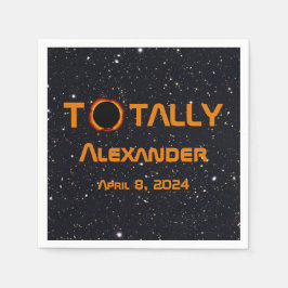 Guardanapo De Papel Eclipse Solar 2024 Totalmente Pessoal