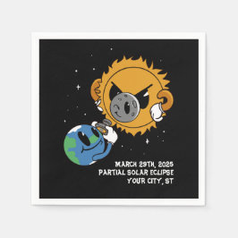 Guardanapo De Papel Eclipse Solar Personalizado 2025 Fotobomb