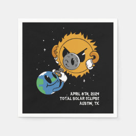 Guardanapo De Papel Eclipse Solar Personalizado 2025 Fotobomb