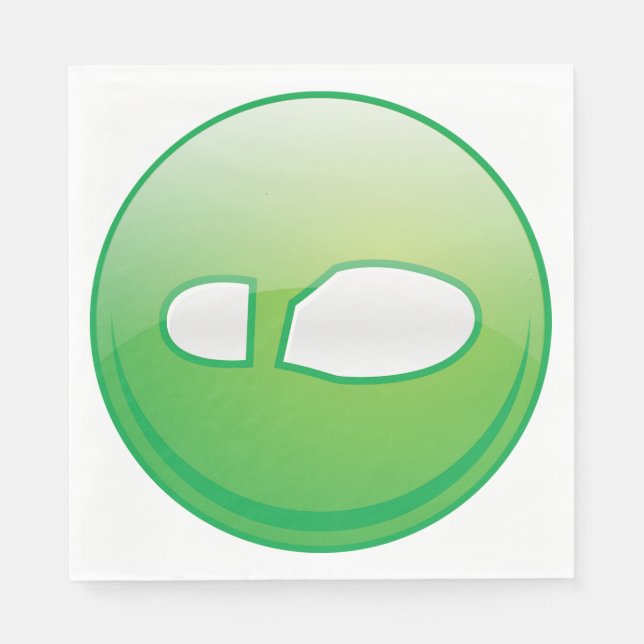 Guardanapo De Papel Eco-Friendly Green Footprint Icon (Frente)
