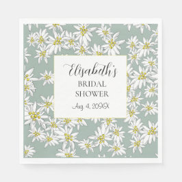 Guardanapo De Papel Edelweiss Ilustrada à Mão Personalizada Aquarela