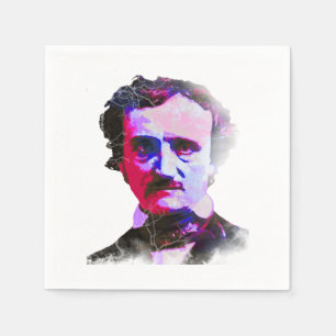 Guardanapo De Papel Edgar Allan Poe Vintage Foto Diversão Creepto