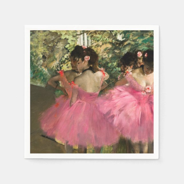 Guardanapo De Papel Edgar Degas - Dançarinos a rosa (Frente)