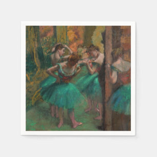 Guardanapo De Papel Edgar Degas - Dançarinos, Rosa e Verde