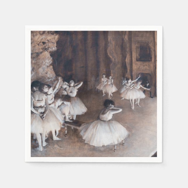 Guardanapo De Papel Edgar Degas - Ensaio de Balés no Palco (Frente)